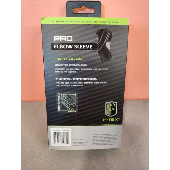 P-Tex Pro Elbow Compression Sleeve Black Medium - Picture 2 of 3